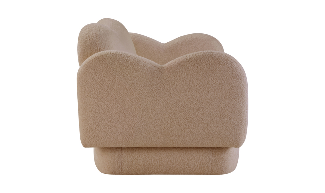 Meridian Furniture Bloom Teddy Fabric Upholstered Loveseat Sofa