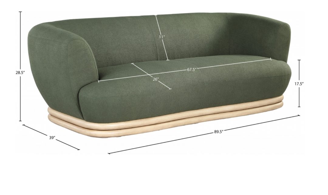 Meridian Furniture Kipton Boucle Fabric Upholstered Sofa-Jennifer Furniture