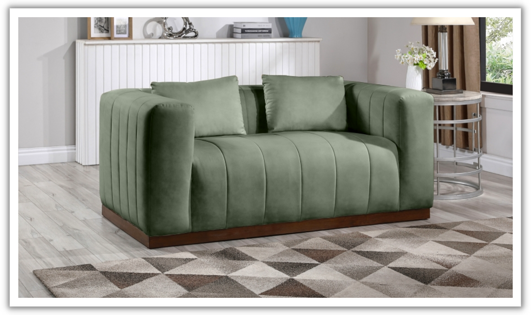 Meridian Furniture Mallina 2-Seater Vegan Leather Upholstered Loveseat-Jennifer Furniture