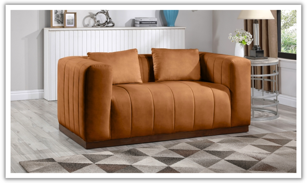 Meridian Furniture Mallina 2-Seater Vegan Leather Upholstered Loveseat-Jennifer Furniture