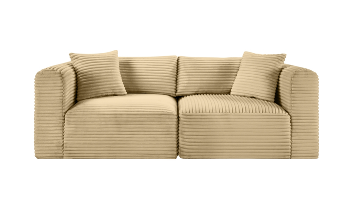 Meridian Furniture Shaggy Corduroy Performance Fabric Modular Loveseat