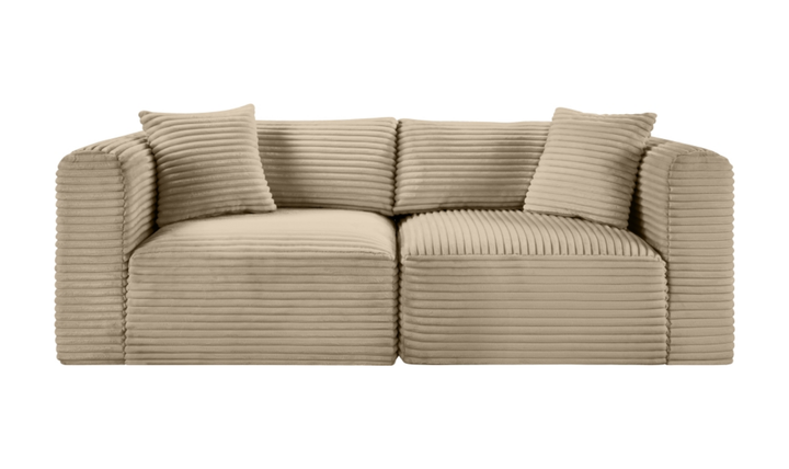 Meridian Furniture Shaggy Corduroy Performance Fabric Modular Loveseat