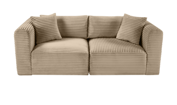 Meridian Furniture Shaggy Corduroy Performance Fabric Modular Loveseat