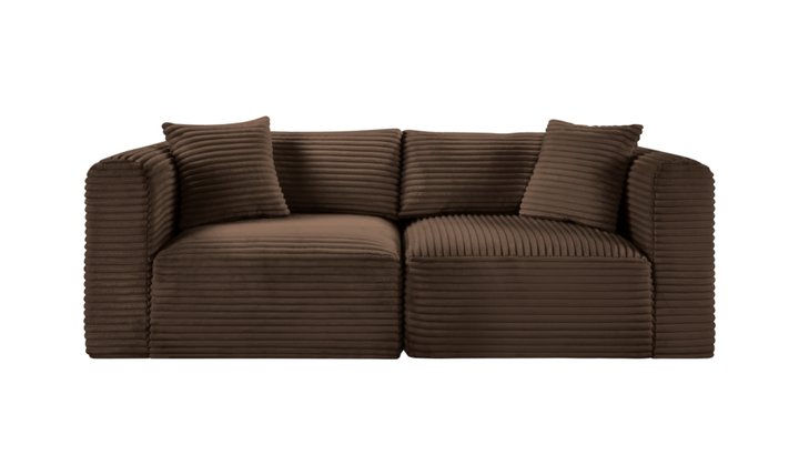 Meridian Furniture Shaggy Corduroy Performance Fabric Modular Loveseat