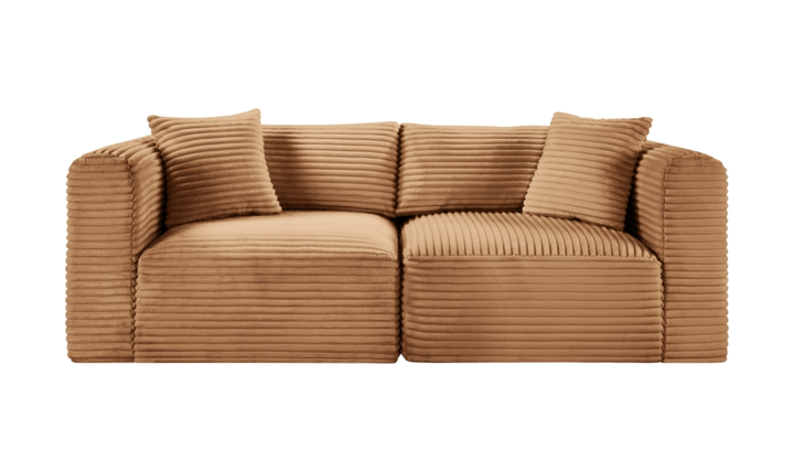 Meridian Furniture Shaggy 78" Corduroy Performance Fabric Upholstered Modular Loveseat Sofa-Jennifer Furniture