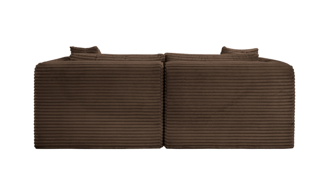 Meridian Furniture Shaggy Corduroy Performance Fabric Modular Loveseat