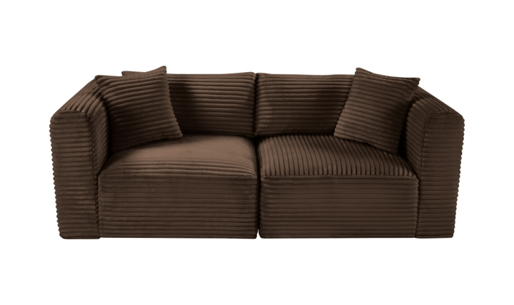 Meridian Furniture Shaggy Corduroy Performance Fabric Modular Loveseat