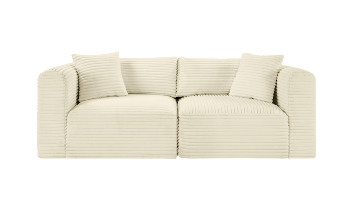 Meridian Furniture Shaggy Corduroy Performance Fabric Modular Loveseat