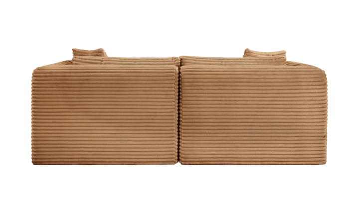 Meridian Furniture Shaggy 78" Corduroy Performance Fabric Upholstered Modular Loveseat Sofa-Jennifer Furniture