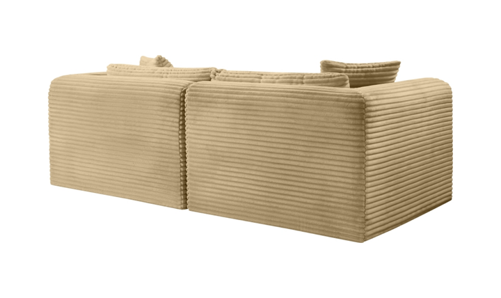 Meridian Furniture Shaggy Corduroy Performance Fabric Modular Loveseat