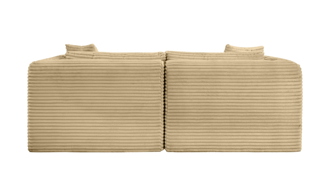 Meridian Furniture Shaggy Corduroy Performance Fabric Modular Loveseat