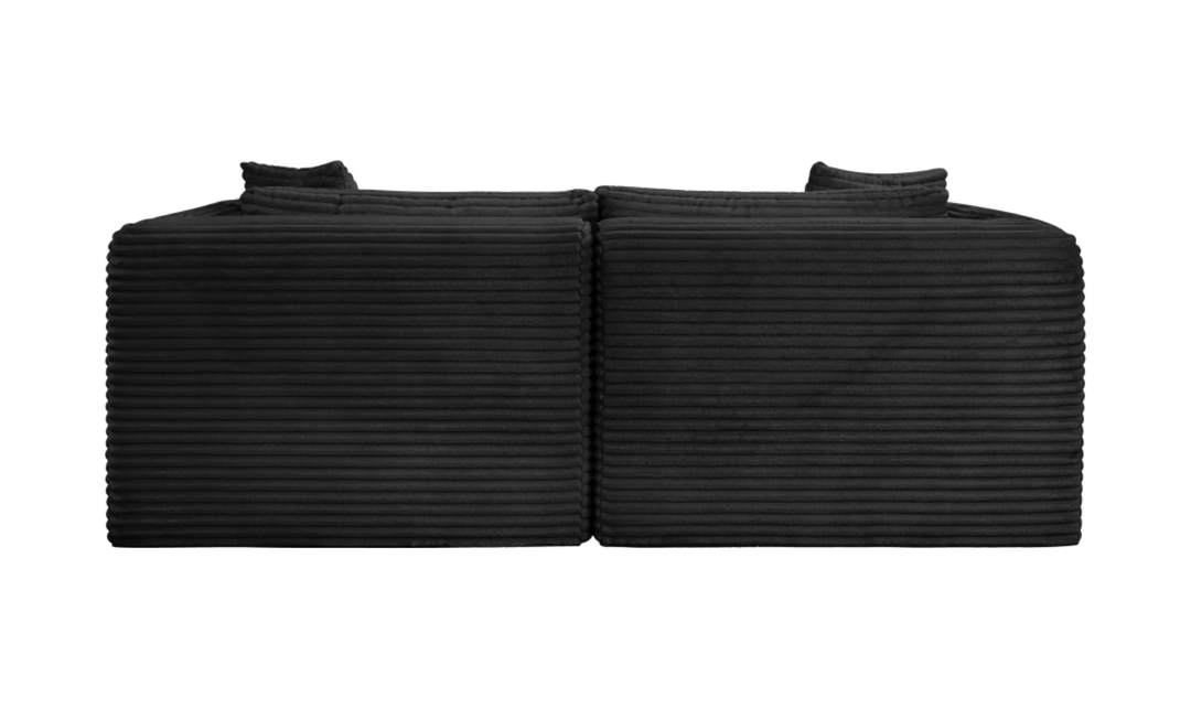 Meridian Furniture Shaggy Corduroy Performance Fabric Modular Loveseat