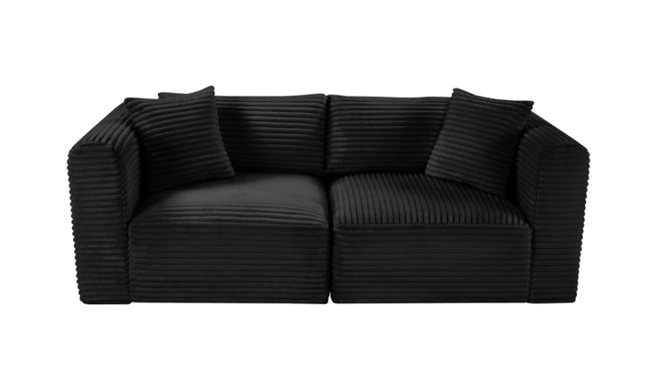 Meridian Furniture Shaggy Corduroy Performance Fabric Modular Loveseat