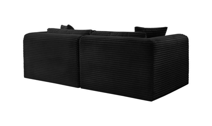 Meridian Furniture Shaggy Corduroy Performance Fabric Modular Loveseat