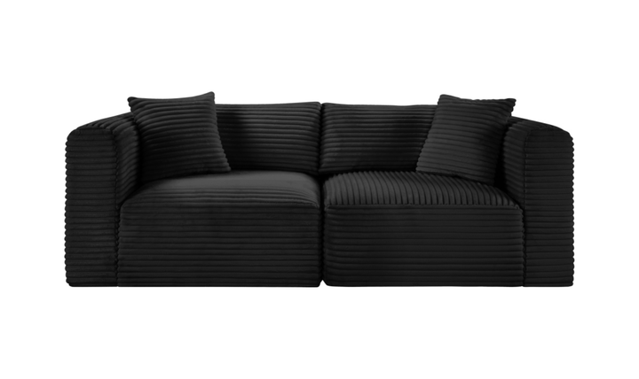 Meridian Furniture Shaggy Corduroy Performance Fabric Modular Loveseat