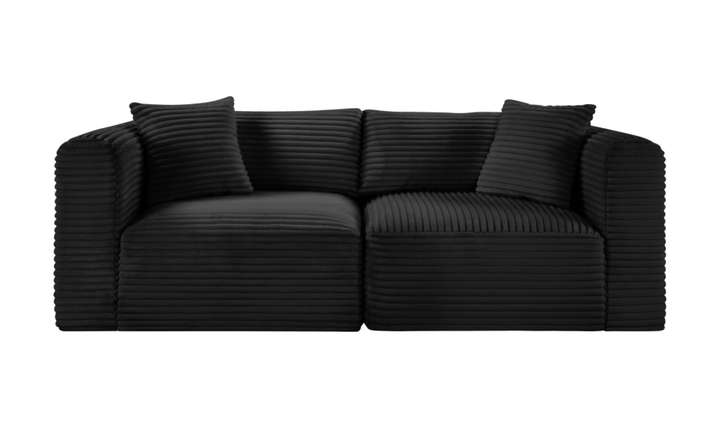 Meridian Furniture Shaggy Corduroy Performance Fabric Modular Loveseat