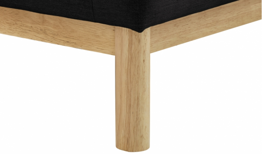 Meridian Langham Linen Textured Fabric Upholstered Loveseat