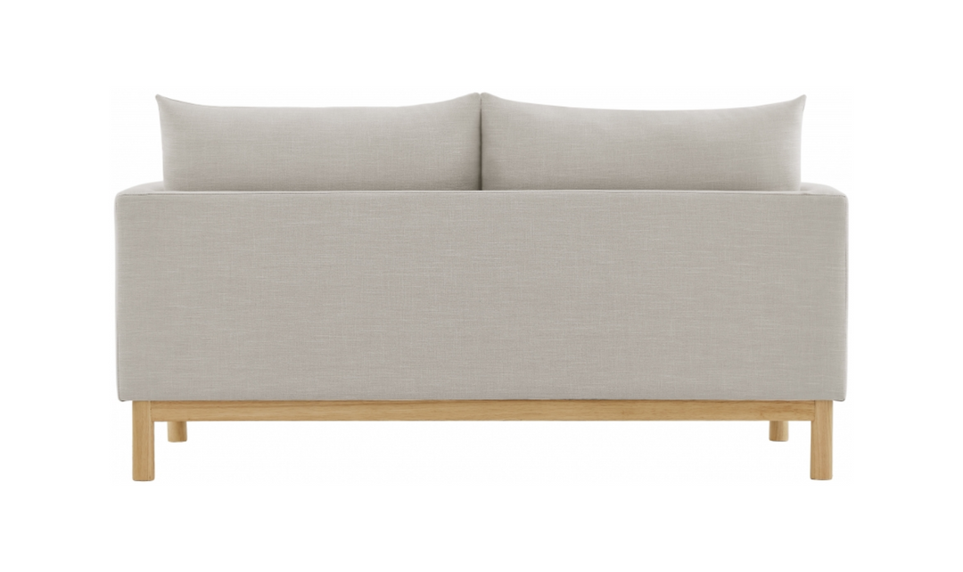 Meridian Langham Linen Textured Fabric Upholstered Loveseat