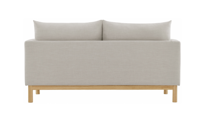 Meridian Langham Linen Textured Fabric Upholstered Loveseat