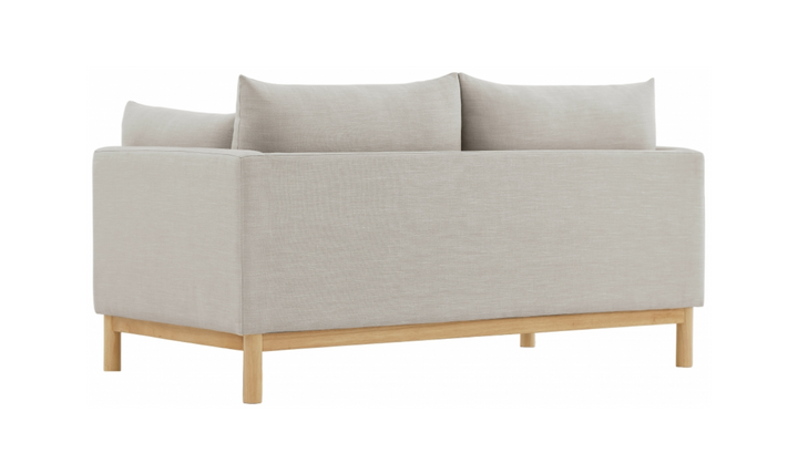 Meridian Langham Linen Textured Fabric Upholstered Loveseat