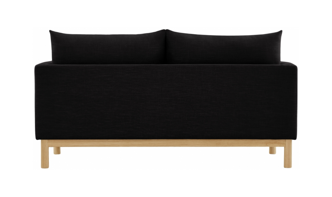 Meridian Langham Linen Textured Fabric Upholstered Loveseat