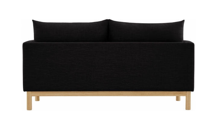 Meridian Langham Linen Textured Fabric Upholstered Loveseat