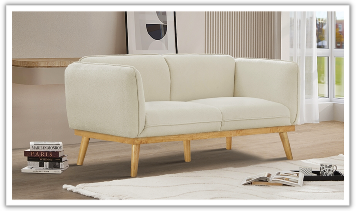 Meridian Nolita Black Boucle Fabric Upholstered Loveseat-Jennifer Furniture