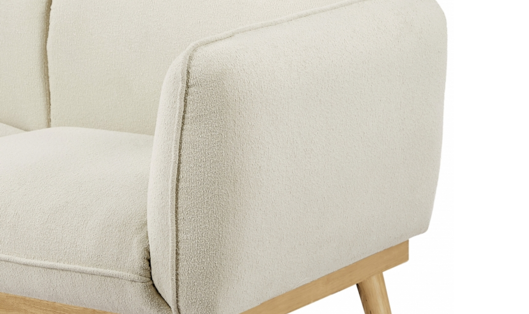 Meridian Nolita Black Boucle Fabric Upholstered Loveseat-Jennifer Furniture