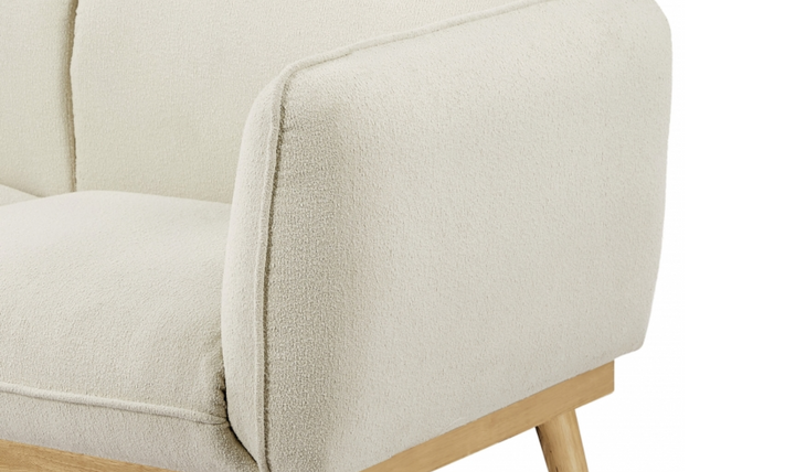 Meridian Nolita Black Boucle Fabric Upholstered Loveseat-Jennifer Furniture