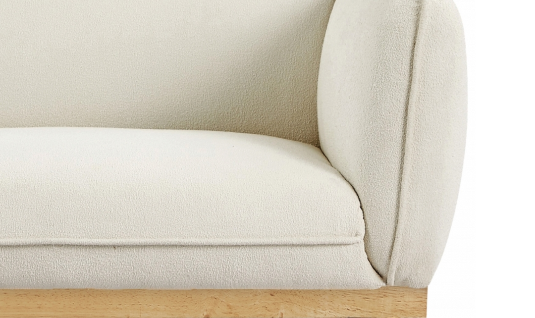 Meridian Nolita Black Boucle Fabric Upholstered Loveseat-Jennifer Furniture