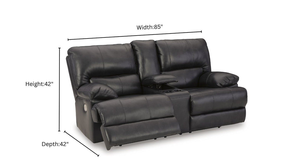 Modern Heritage Mountainous  2 Seater Power Recliner Loveseat With Power Headrest-Jennifer Furniture