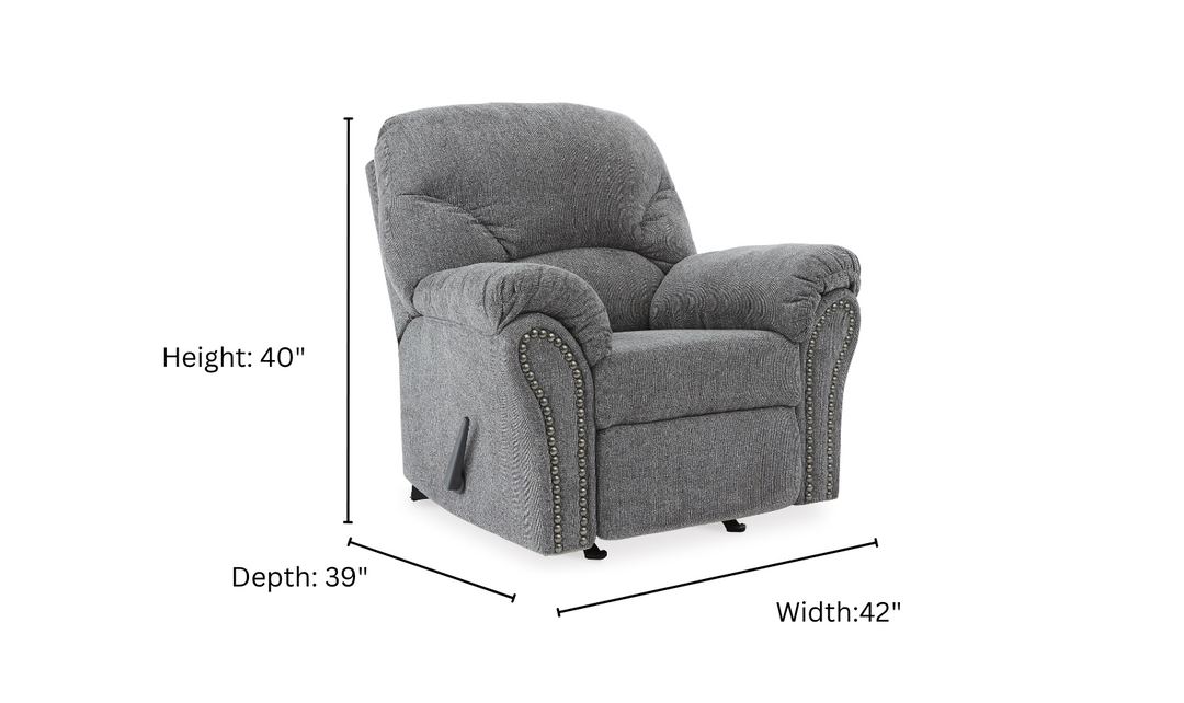 Modern Heritage Allmaxx Fabric Rocker Recliner Chair