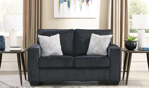 Modern Heritage Altari Stationary Fabric Loveseat with 2 Pillows-Jennifer Furniture