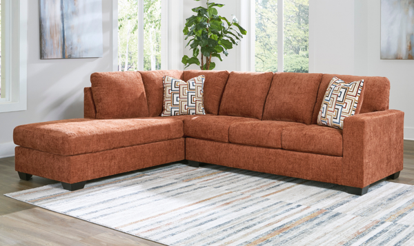 Modern Heritage Aviemore 2-Piece Fabric Sectional Sofa Chaise-Jennifer Furniture