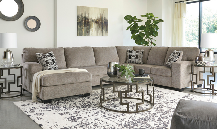 Modern Heritage Ballinasloe Fabric 3-Pieces U-Shaped Sectional Sofa-Jennifer Furniture