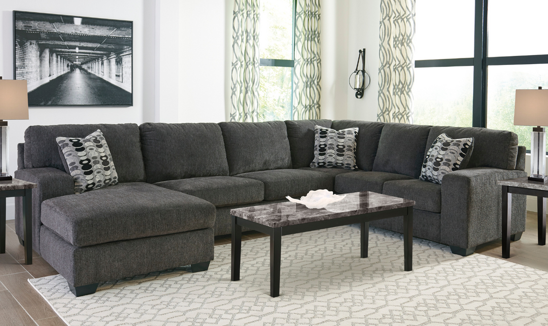 Modern Heritage Ballinasloe Fabric 3-Pieces U-Shaped Sectional Sofa-Jennifer Furniture