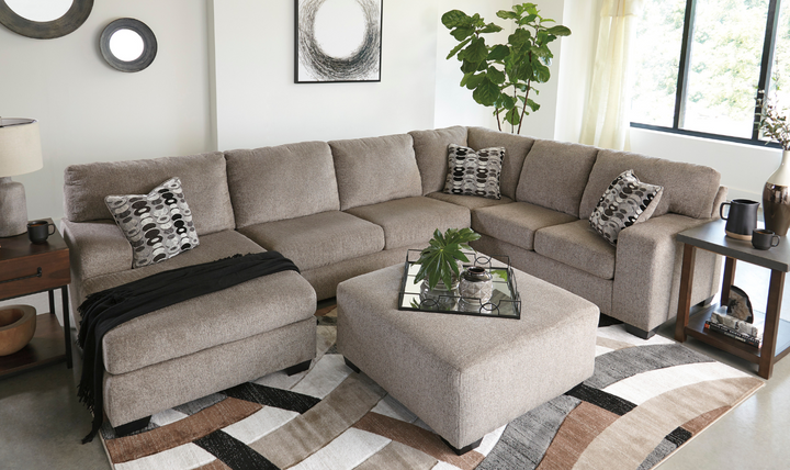 Modern Heritage Ballinasloe Fabric 3-Pieces U-Shaped Sectional Sofa-Jennifer Furniture