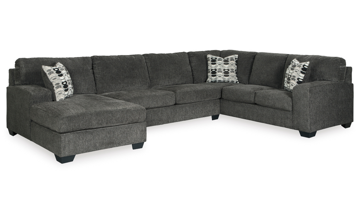 Modern Heritage Ballinasloe Fabric 3-Pieces U-Shaped Sectional Sofa-Jennifer Furniture