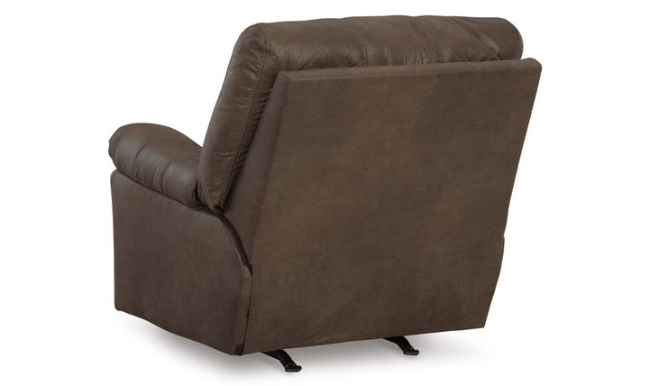 Modern Heritage Bladen Faux Leather Rocker Recliner Chair with Attached Cushions-Jennifer FUrniture