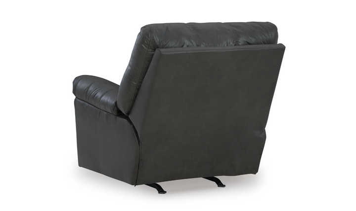 Modern Heritage Bladen Faux Leather Rocker Recliner Chair with Attached Cushions-Jennifer FUrniture