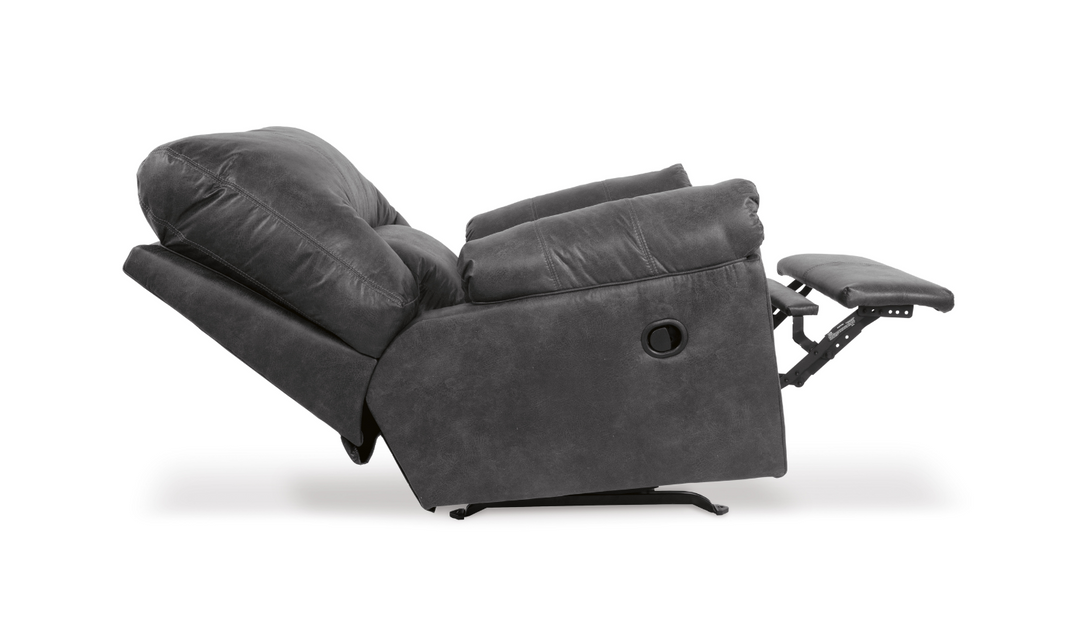 Modern Heritage Bladen Faux Leather Rocker Recliner Chair with Attached Cushions-Jennifer FUrniture
