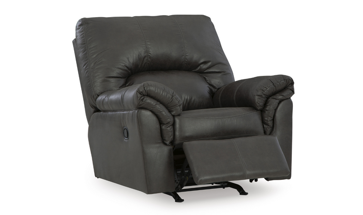 Modern Heritage Bladen Faux Leather Rocker Recliner Chair with Attached Cushions-Jennifer FUrniture