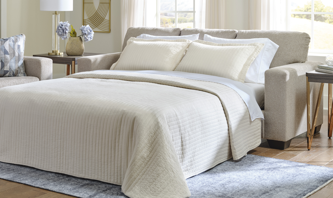 Modern Heritage Deltona 3-Seater Fabric Queen Sleeper Sofa