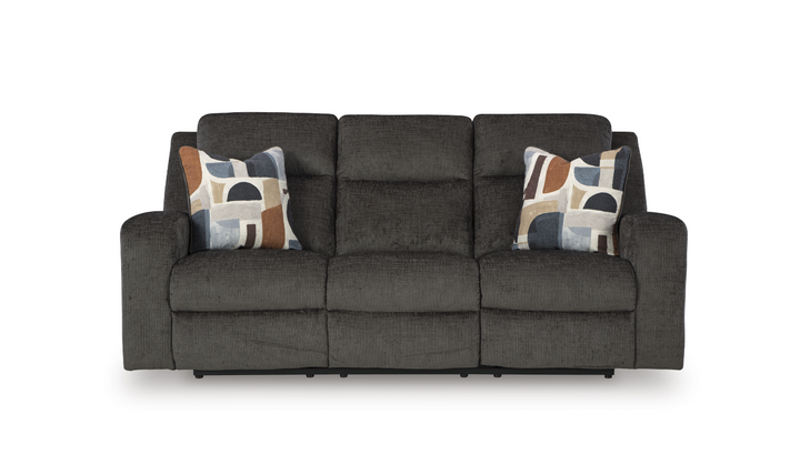 Modern Heritage Kanlow Fabric 3-seater Reclining Sofa with Accent Pillows-Jennifer Furniture
