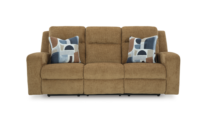 Modern Heritage Kanlow Fabric 3-seater Reclining Sofa with Accent Pillows-Jennifer Furniture