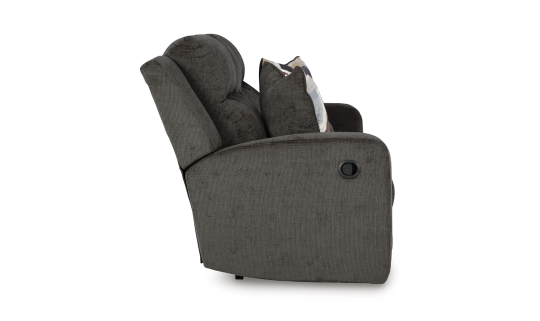 Modern Heritage Kanlow Fabric Double Recliner Loveseat Sofa With Storage Console-Jennifer Furniture