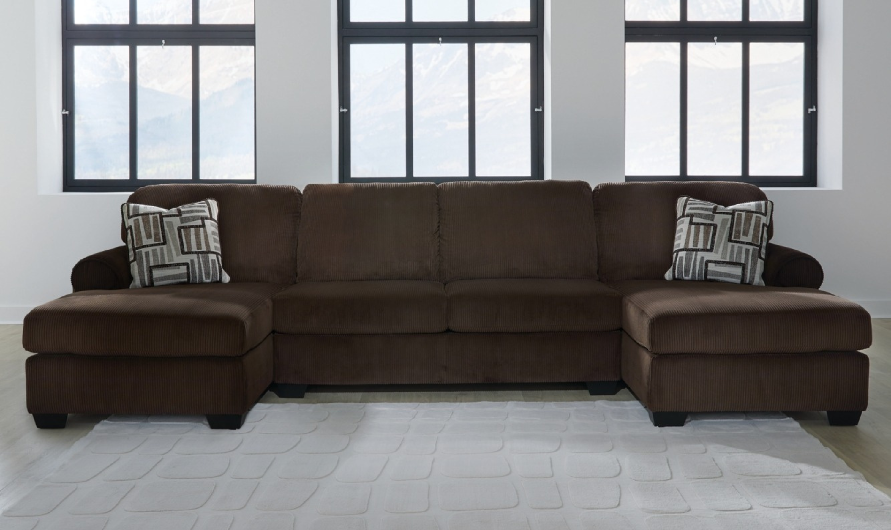 Newport 3 Piece Fabric Sectional