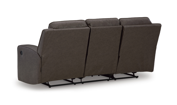 Modern Heritage Lavenhorne Leather Recliner Sofa With Drop Down Table-Jennifer Furniture