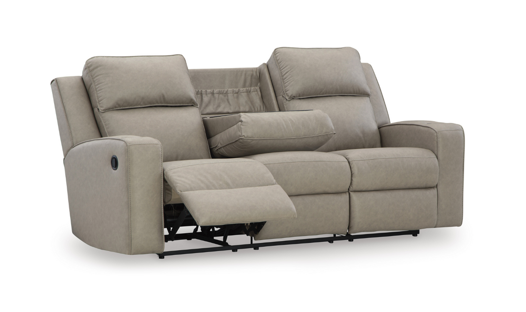 Modern Heritage Lavenhorne Leather Recliner Sofa With Drop Down Table-Jennifer Furniture
