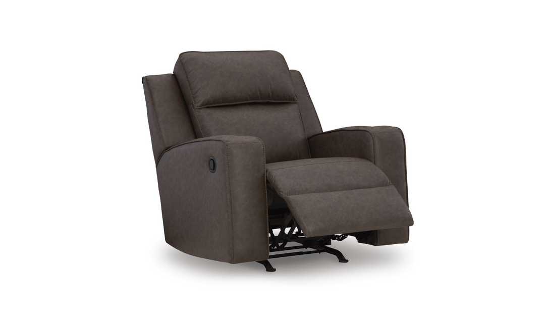 Modern Heritage Lavenhorne Leather Rocker Recliner Chair with Attached Cushions-Jennifer Furniture